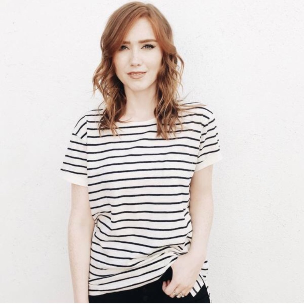 Carly Jean Los Angeles Emma black and white top